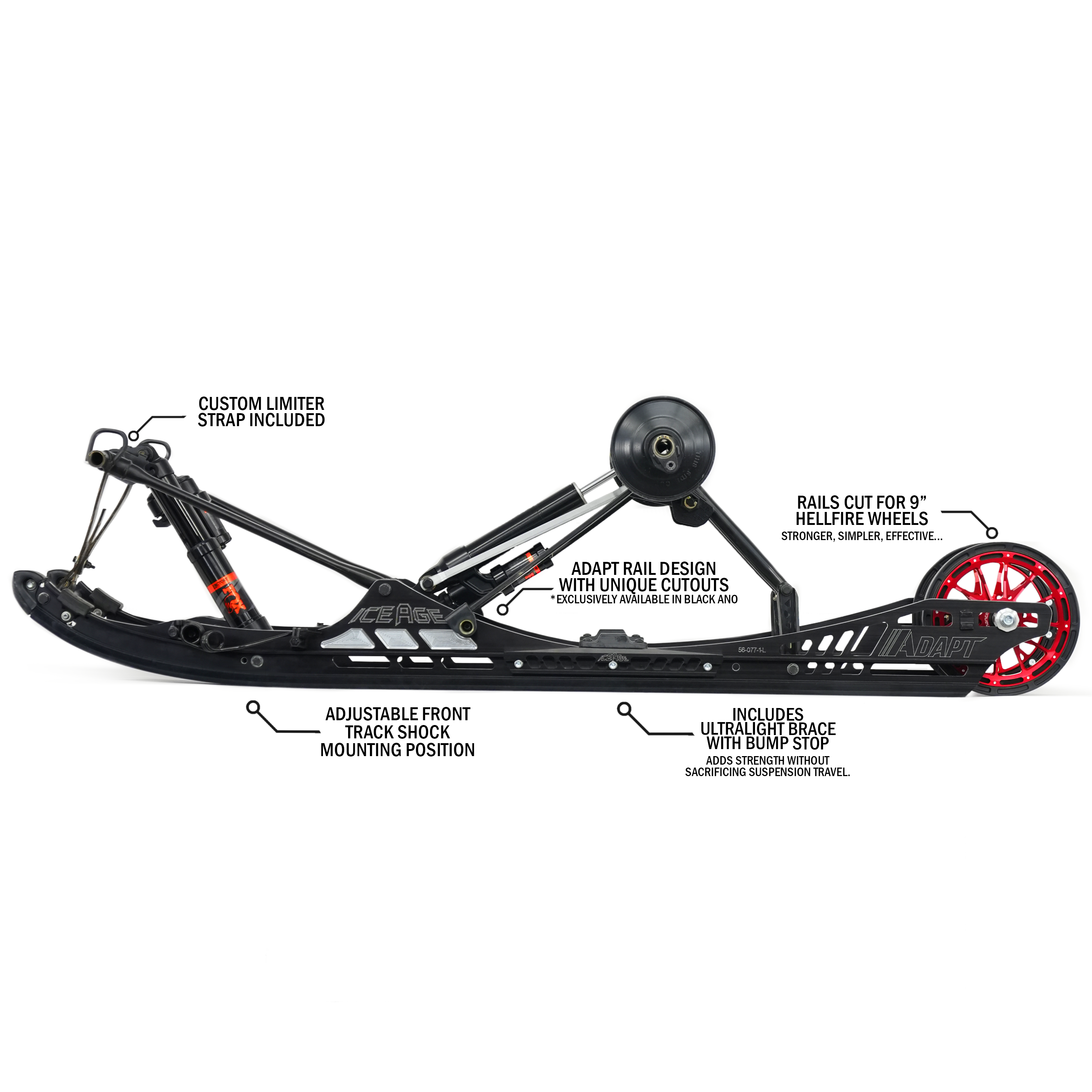 Skip Skid Rails ADAPT Rails for SkiDoo G5 Summit/Freeride 2023-current – IceAgePerformance